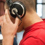 Sci-Tech High School - Tyler in a headset, close up-7277