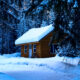 Snow-Cabin-Evening